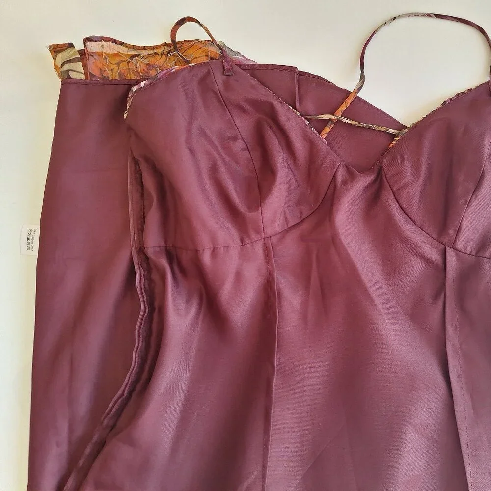 Vintage Laundry Y2K Silk Beaded Floral dress - size Small - Picture 7 of 10